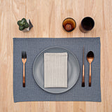 MEEMA Blue Striped Cotton Kitchen Napkins | Made with Upcycled Denim and Cotton | Set of 4